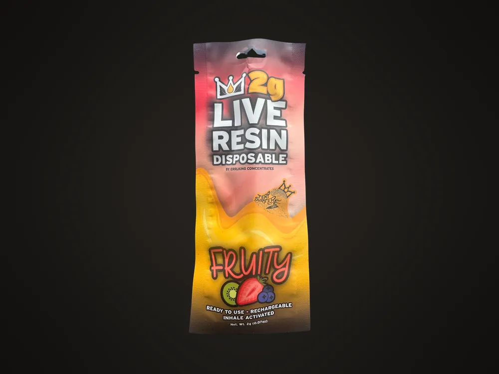 2g Live Resin Disposable: Fruity by ErrlKing, Michigan